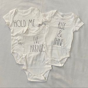 Rae Dunn onesies, 6-9m